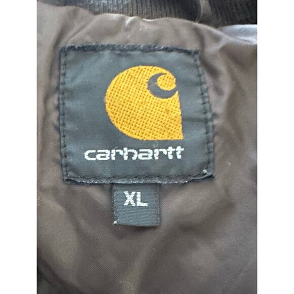 CARHARTT Vintage Distressed Duck Canvas Work Distressed Coat Brown - Men’s Sz XL - Picture 2 of 9